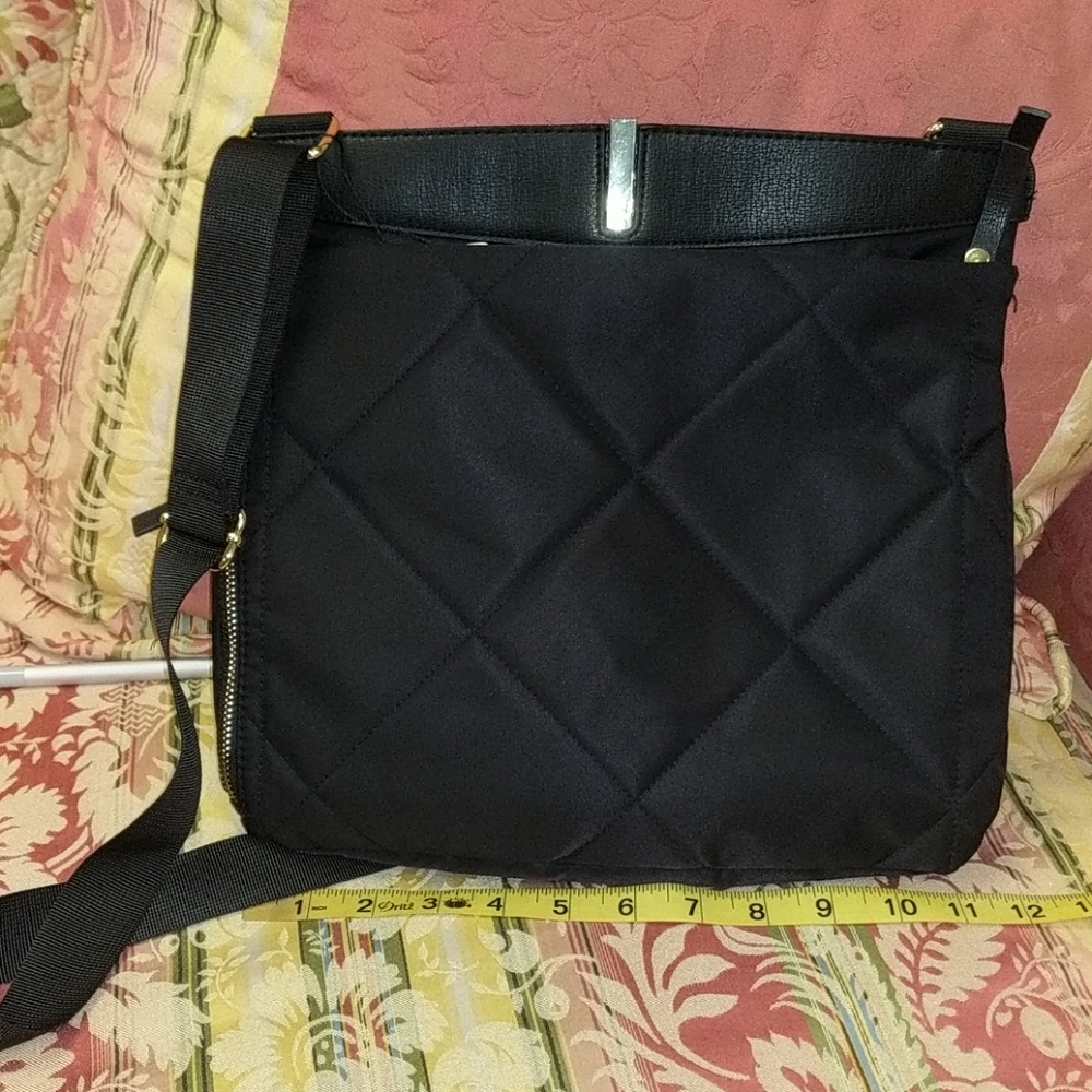 Tutilo Black Nylon Crossbody Bag outside  Pocket